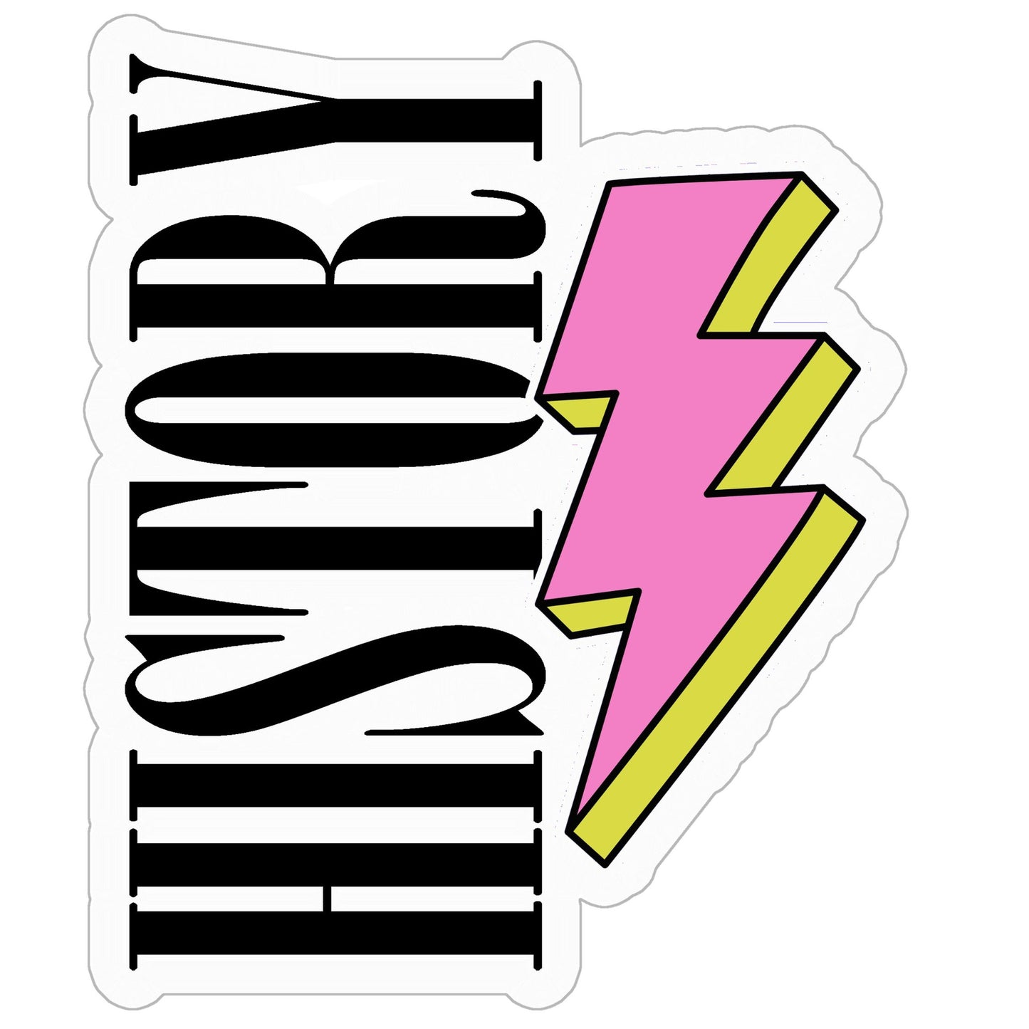History Lightening Bolt Sticker