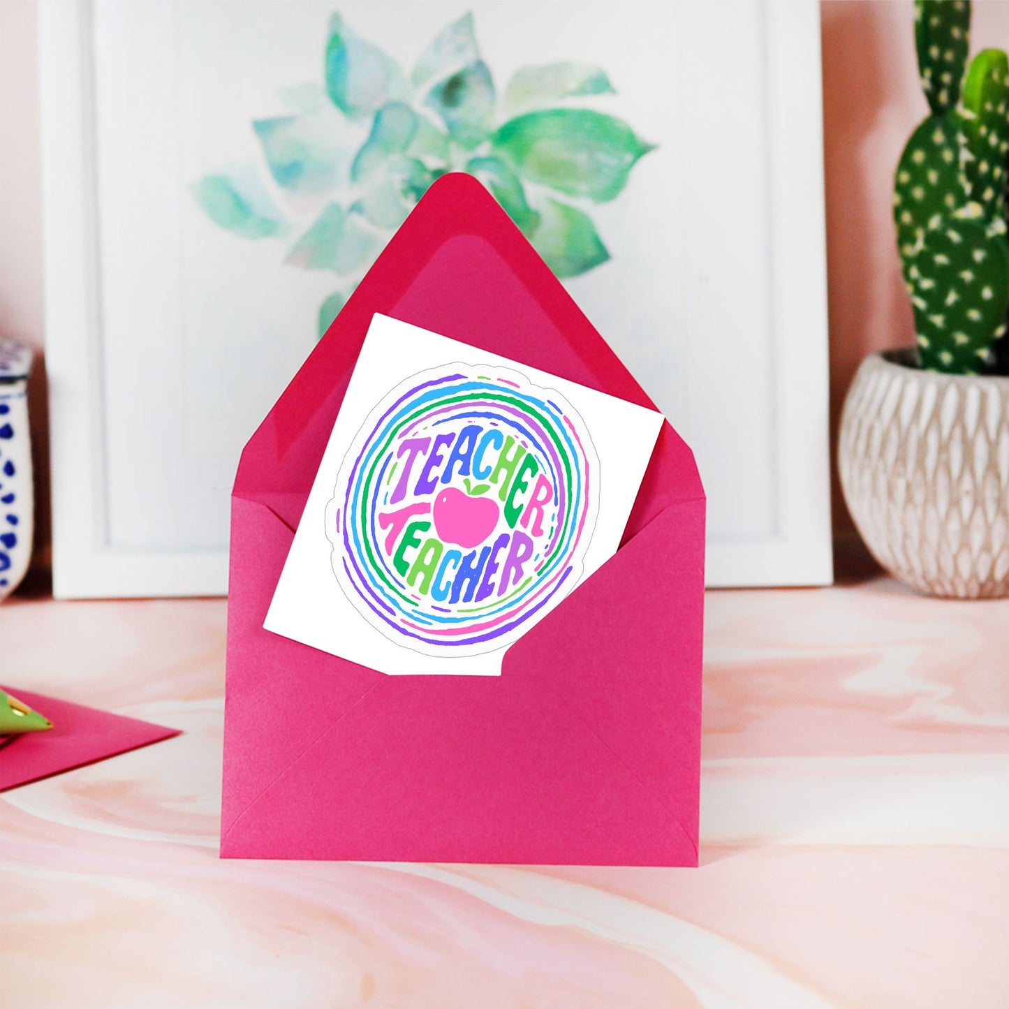 Teacher Teacher Ripple (brights) Sticker