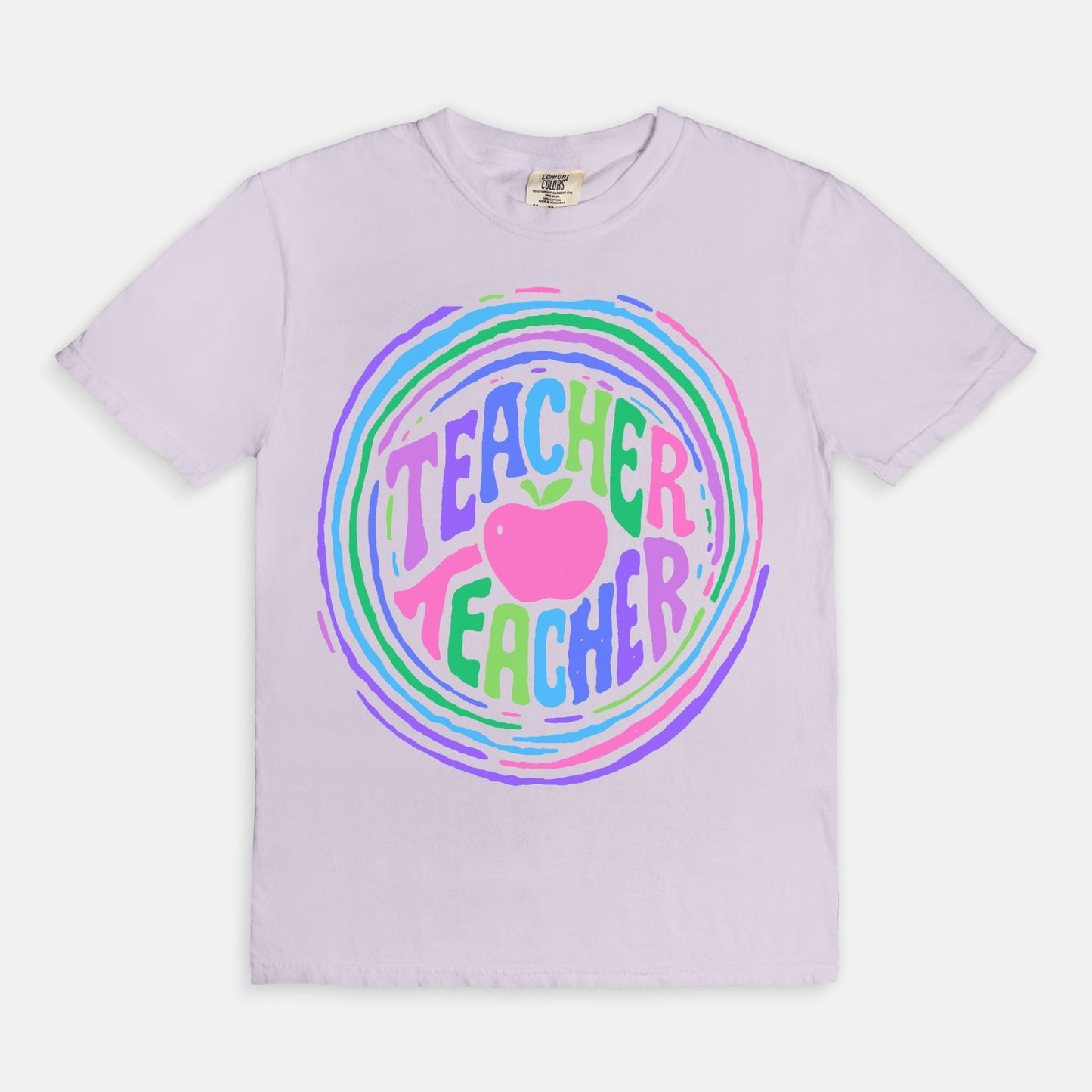 Teacher Teacher Ripple Graphic Tee (Brights)