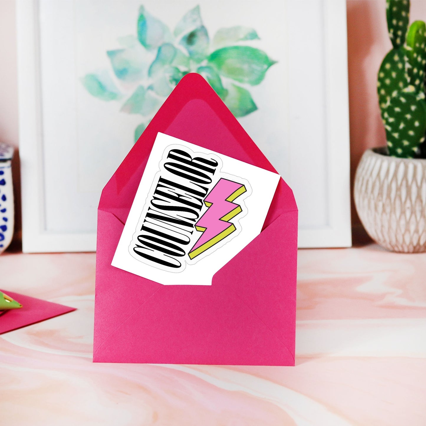 Counselor Lightening Bolt Sticker