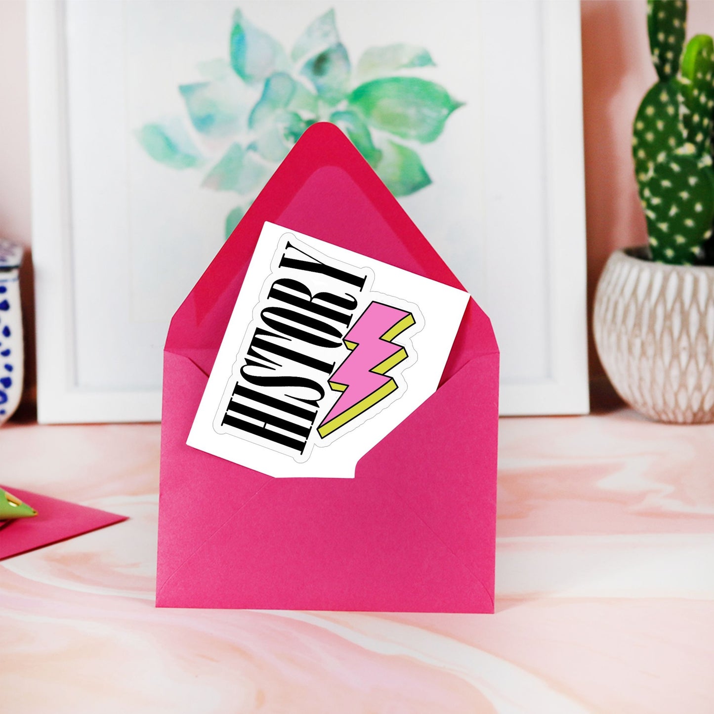 History Lightening Bolt Sticker
