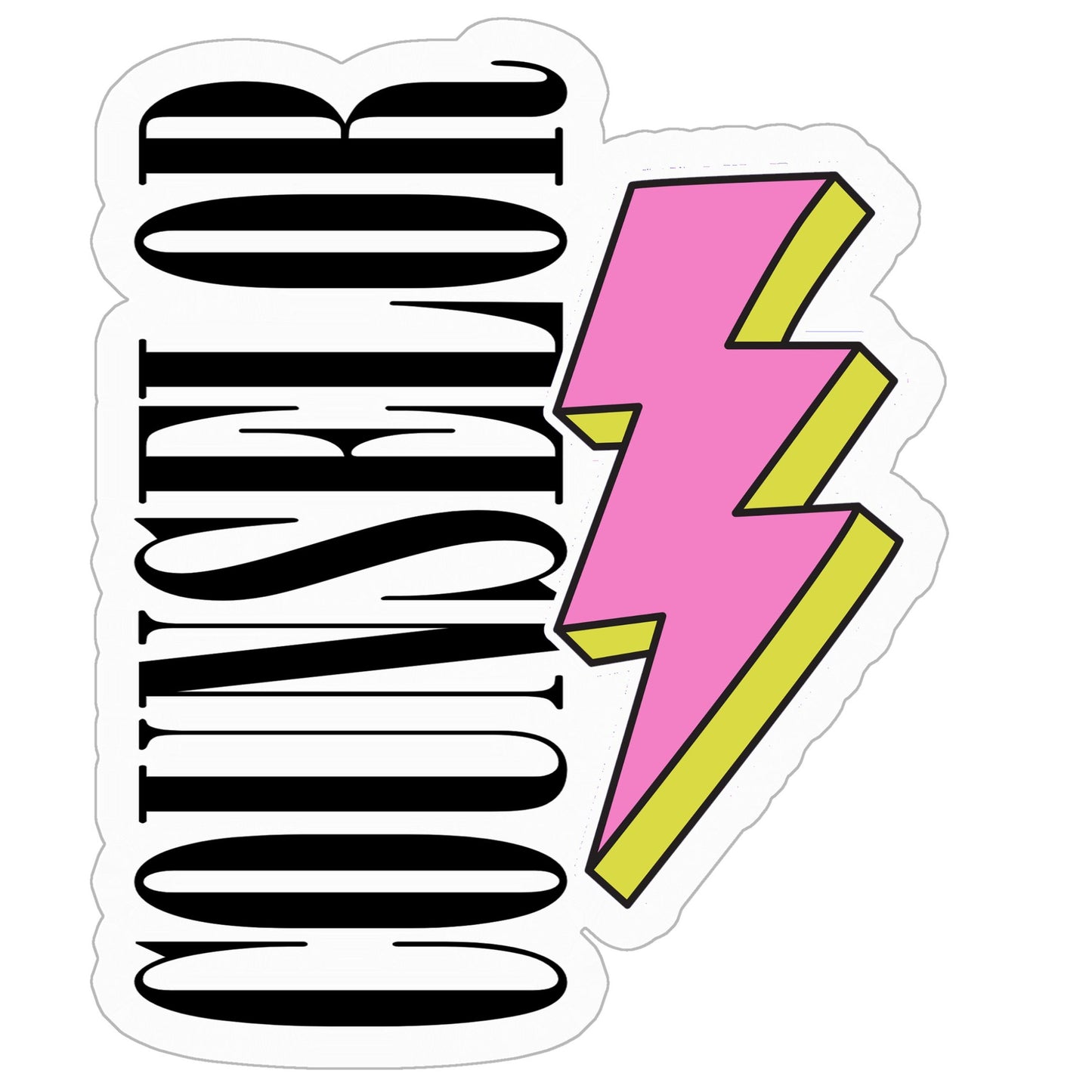 Counselor Lightening Bolt Sticker