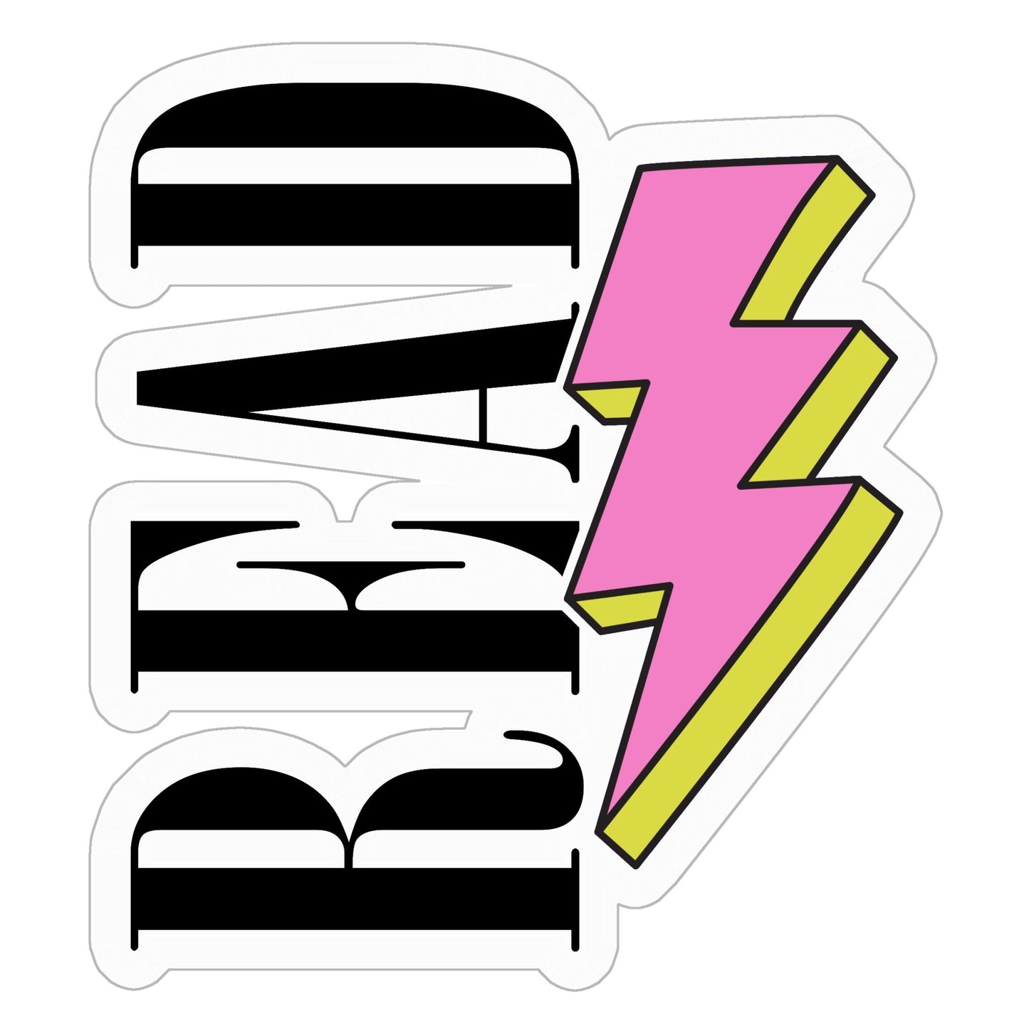 Read Lightening Bolt Sticker