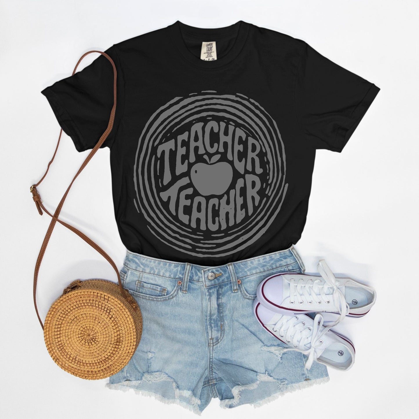 Teacher Teacher Ripple Graphic Tee Darks