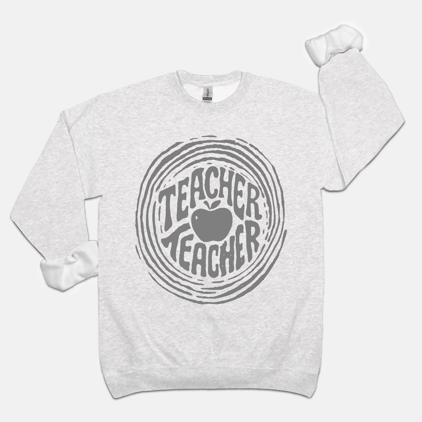 Teacher Teacher Ripple Sweatshirt – Gildan (Dark Tones)