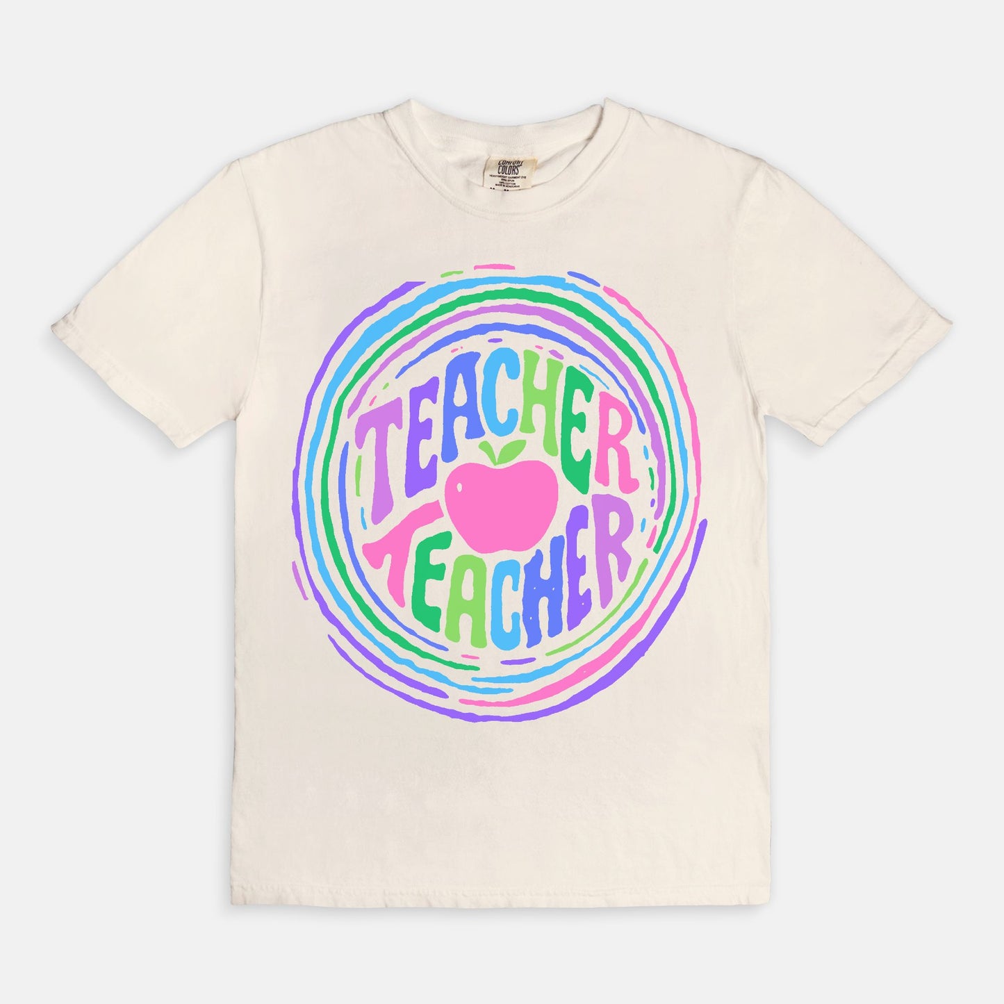 Teacher Teacher Ripple Graphic Tee (Brights)