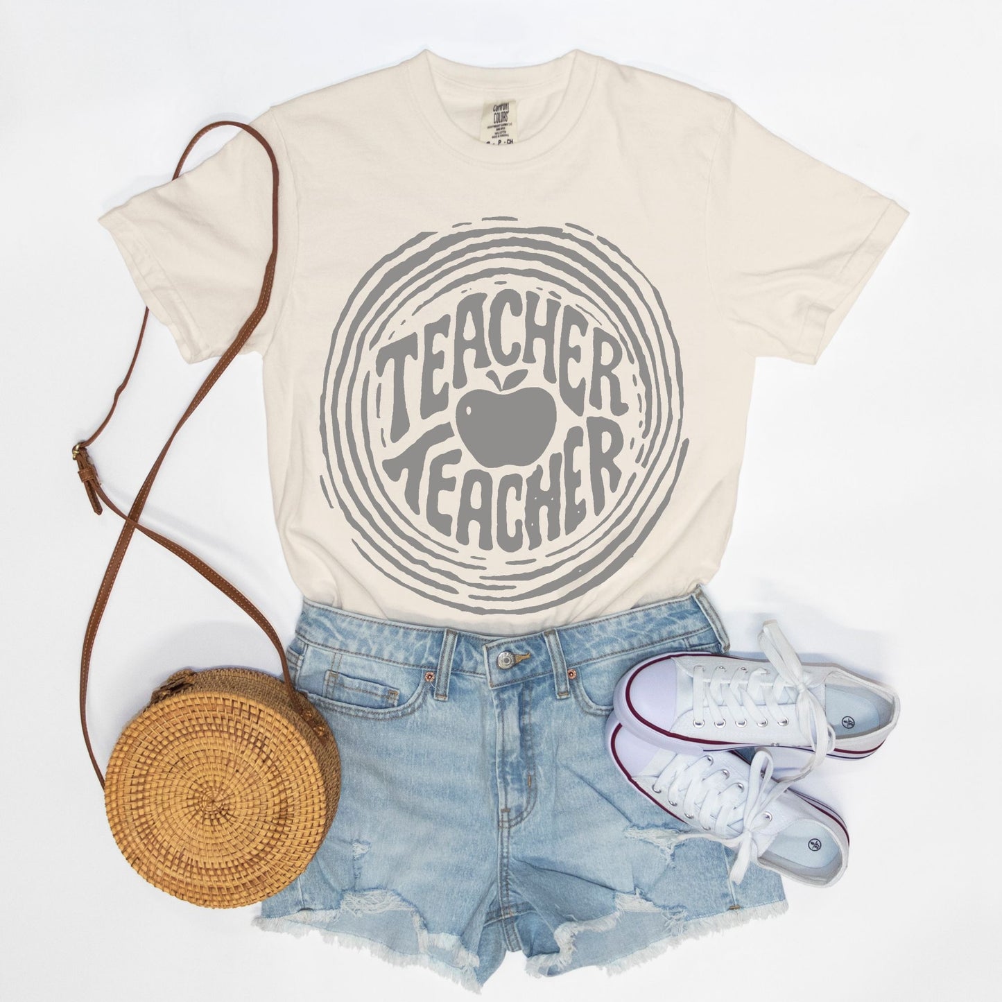 Teacher Teacher Ripple Graphic Tee Darks
