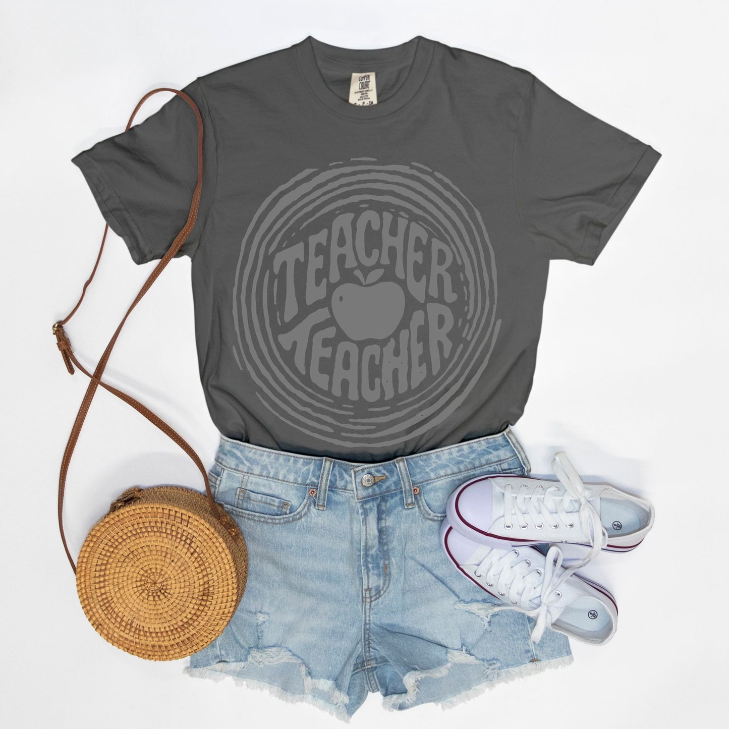 Teacher Teacher Ripple Graphic Tee Darks