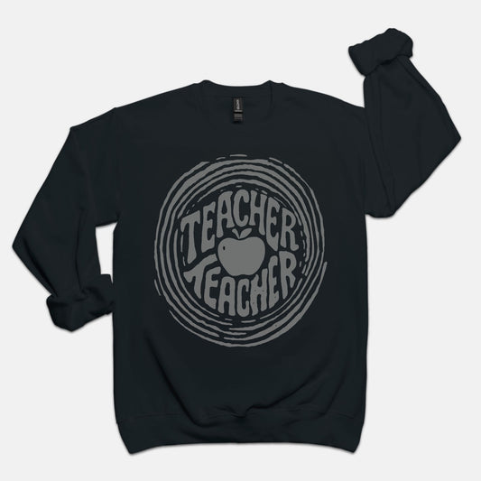 Teacher Teacher Ripple Sweatshirt – Gildan (Dark Tones)