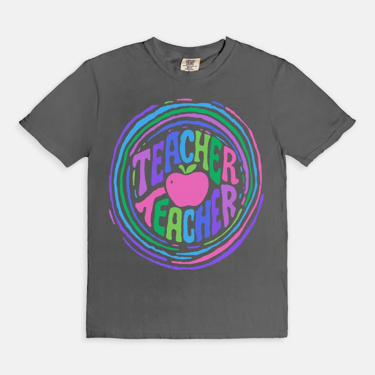 Teacher Teacher Ripple Graphic Tee (Brights)